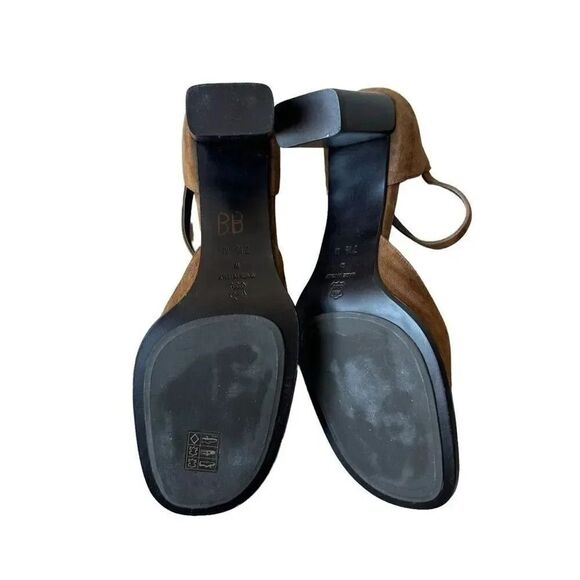 Paloma Round Square Suede Toe Chunky Heels Mary Jane Shoes feature leather 7.5 - Picture 12 of 14